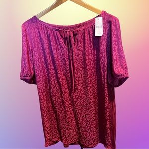 NWT Lane Bryant Plus Size Animal Print Blouse